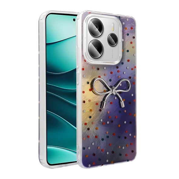 Xiaomi Redmi Note 14 Kılıf Kamera Korumalı Figürlü Zore Ponti Silikon Kapak - 5
