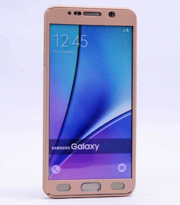 Galaxy Note 5 Kılıf Zore 360 3 Parçalı Rubber Koruma - 4
