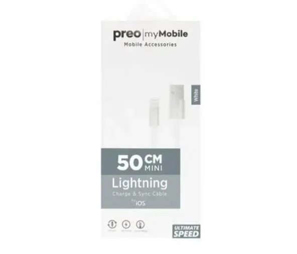 My Mobile Mmu15 Beyaz Lightning Kablo - 50 cm. - VİTRİN