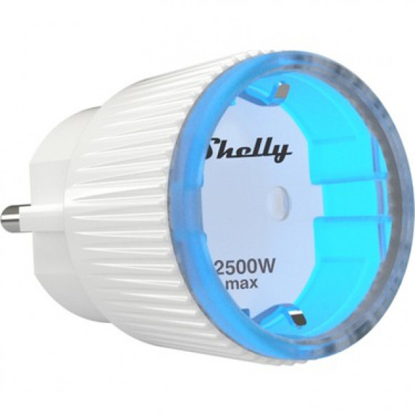 Shelly Plug S Akıllı WiFi Priz 2500W, Google Assistan ve Amazon Alexa ile çalışır. Uzaktan kontrol edilebilir. - 1