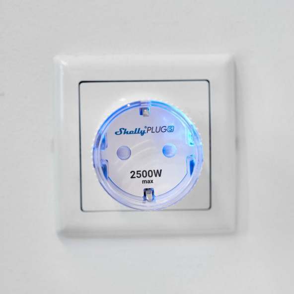 Shelly Plug S Akıllı WiFi Priz 2500W, Google Assistan ve Amazon Alexa ile çalışır. Uzaktan kontrol edilebilir. - 3