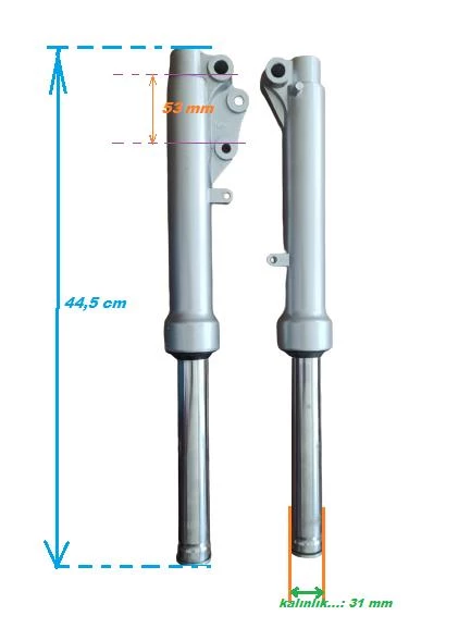 ASYA SCOOTÜRK 100 SCOOTER ÖN AMORTİSÖR TAKIMI - Resim 2