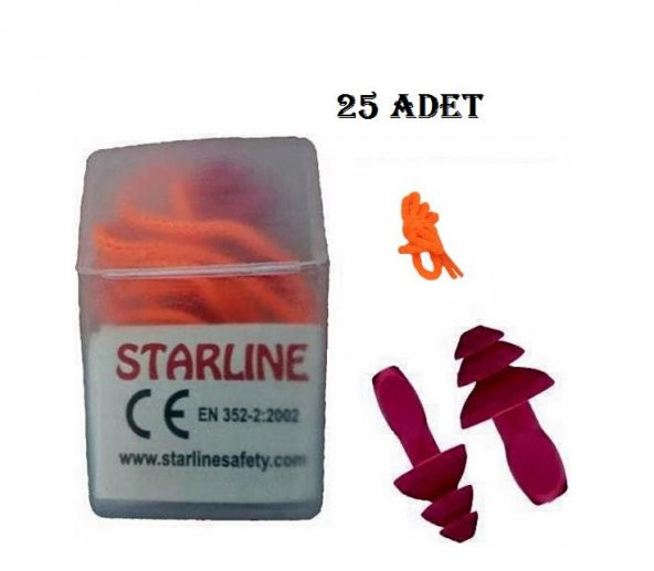 2411-T- Tekstil Tipi Antialerjik Yıkanabilir Kulak Tıkacı 25 Çift - Resim 4