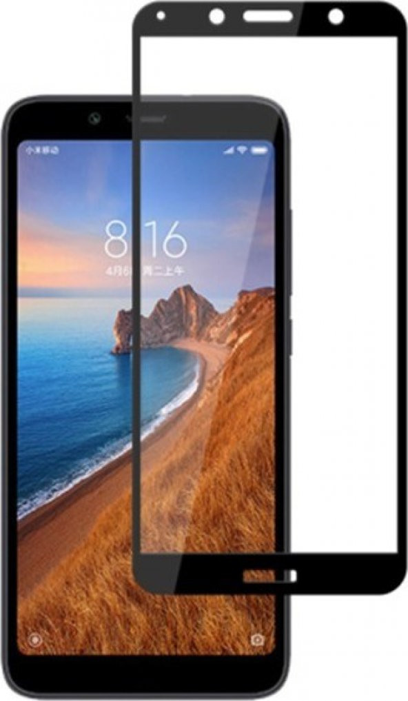 Xiaomi Redmi 7A Tam Kaplama 5D Temperli Cam Ekran Koruyucu