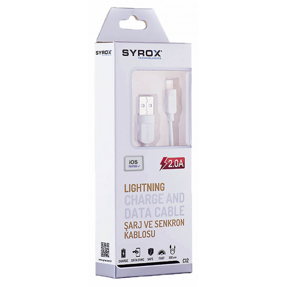SYROX Lightning 5S/6S / 2.0 Amper Kablo