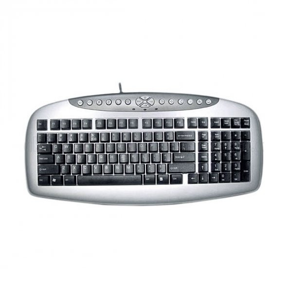 A4 Tech Kb-21 Gümüş & Siyah Q Tr Kablolu Klavye