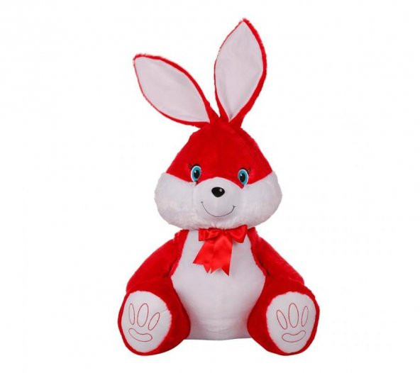 Tavşan 50 cm Kırmızı Pelüş Çocuk Oyuncak
