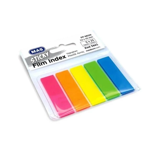 Mas 3661 Film İndeks 12*45 Dörtgen 5 Renk 25 Yp