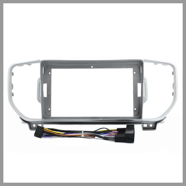 KIA SPORTAGE 2016-2018 UYUMLU 9" GÜMÜŞ ANDROID MULTİMEDYA ÇERÇEVESİ - SOKET ürün görseli 1