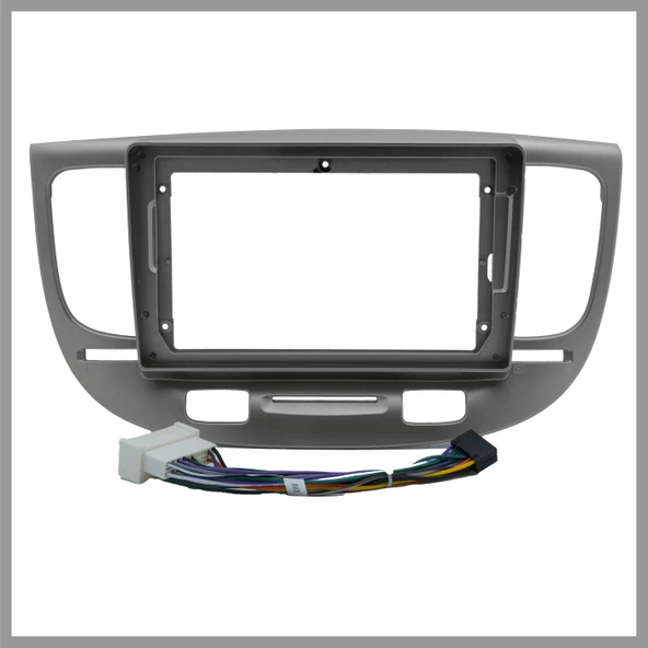 Kia Rio 2005-2011 UYUMLU GÜMÜŞ 9'' ANDROID MULTİMEDYA ÇERÇEVESİ - SOKET ürün görseli 1