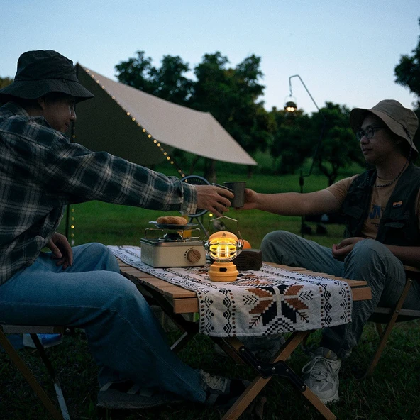 Robot USB Şarj Edilebilir El Feneri Çadır Fener Su Geçirmez Taşınabilir Kamp Feneri - 7