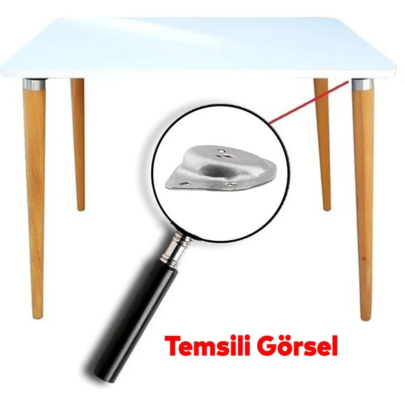 (4 ADET) Mobilya Zigon Masa Ahşap Sehpa Ayağı Bağlantı Aparatı Açılı Dereceli Ayakları Tabanı Metal - Resim 5