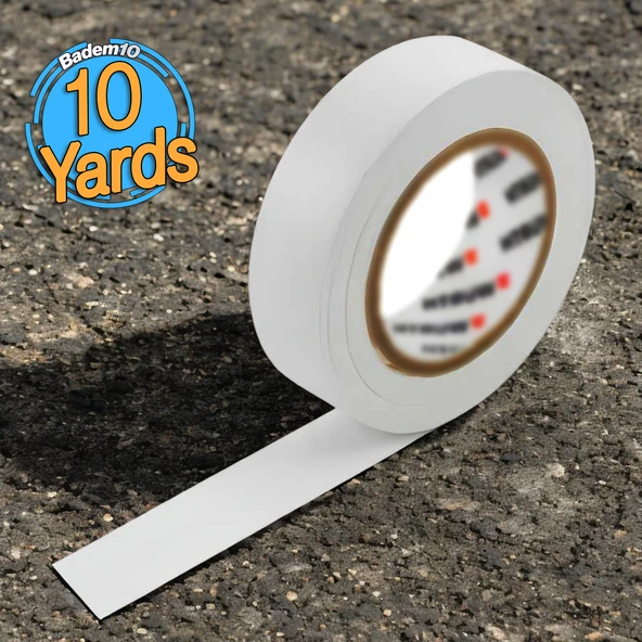 Elektrikçi Bandı Beyaz İzole Elektirik Bant Elektrik Bandı Pvc 9 Metre 19 mm