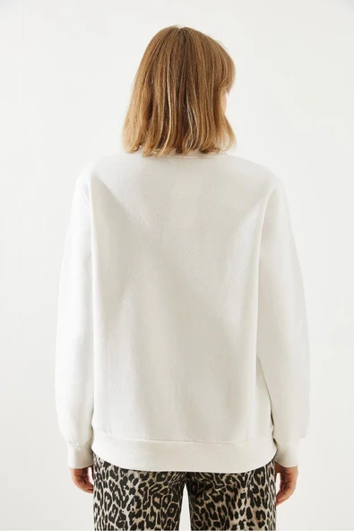 LEOPAR DESENLI  3 İPLİK ŞARDONLU SWEATSHIRT - 6