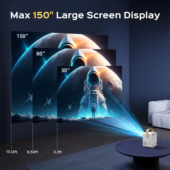 4K Ultra HD Android Projektör – Taşınabilir Ev Sineması Deneyimi - 3
