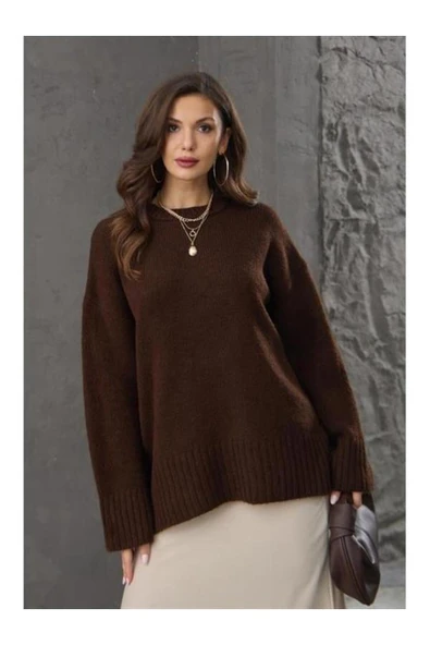 BİSİKLET YAKA OVERSIZE TRİKO KAZAK - 3