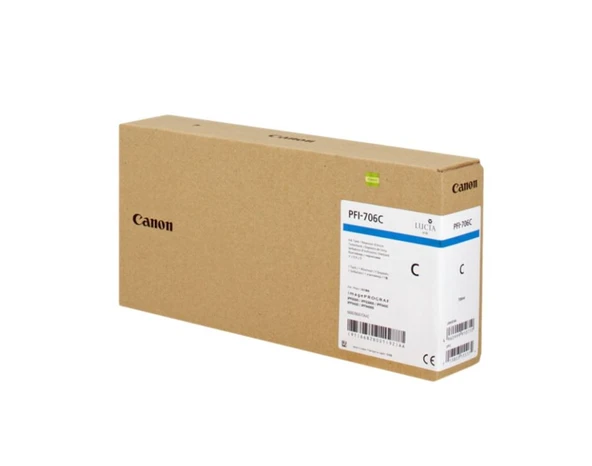Feyza Bilişim Canon PFI-706 C (Cyan) Mavi Plotter Orijinal Mürekkep Kartuş 700 ml. (6682B001) ürün görseli