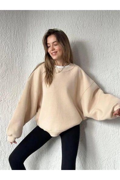 3 İPLİK ŞARDONLU CROP  SWEATSHIRT - 9