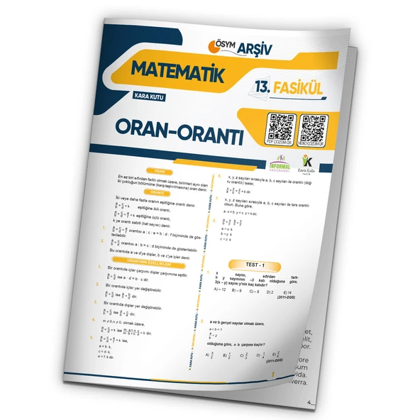 2025 TYT Matematik Kara Kutu Oran-Orantı ÖSYM Çıkmış Soru Bankası Modüler Set Çözümlü 13.Fasikülü