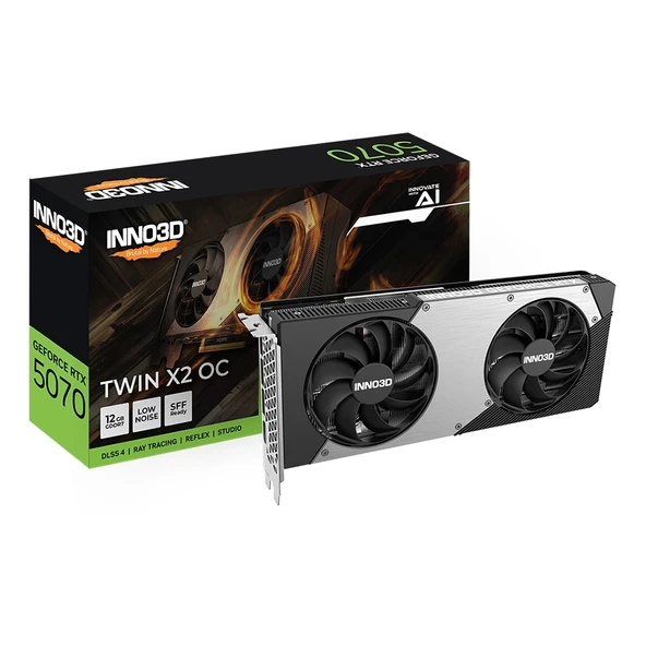 Inno3D GeForce RTX 5070 Twin x2 OC 12GB 192 Bit GDDR7 Ekran Kartı
