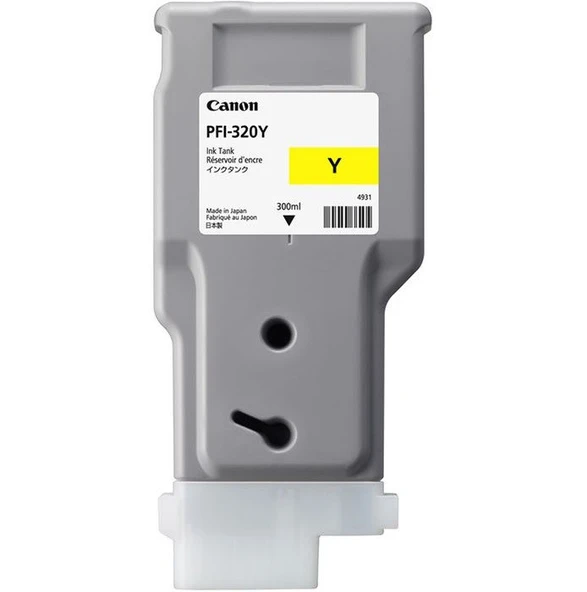 Feyza Bilişim Canon PFI-320 Y (Yellow) Sarı Plotter Orijinal Mürekkep Kartuş 300 ml. (2893C001) - 2