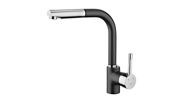 TEKA ARK 938 SİYAH KROM SPİRALLİ MUTFAK EVYE BATARYASI ürün görseli 1