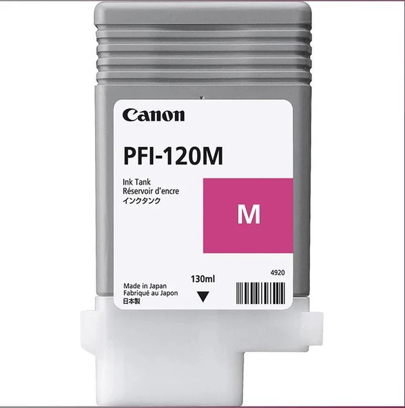 Feyza Bilişim Canon PFI-120 M (Magenta) Kırmızı Plotter Orijinal Mürekkep Kartuş 130 ml. (2887C001) - Resim 2
