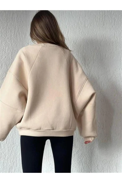 3 İPLİK ŞARDONLU CROP  SWEATSHIRT - 11