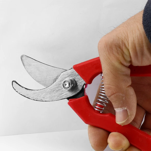 Bağ Makası Bahçe Bitki Çiçek Gül Ağaç Üzüm Filiz Çubuk Çıbık Dal Budama Kesme Bıçkı Makas 18 cm - 5