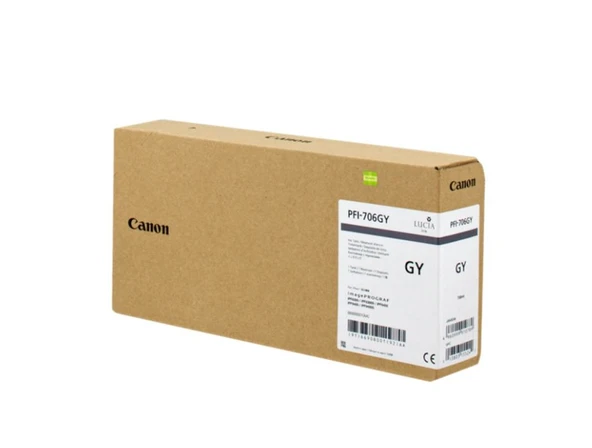 Feyza Bilişim Canon PFI-706 GY (Gray) Gri Plotter Orijinal Mürekkep Kartuş 700 ml. (6690B001) ürün görseli