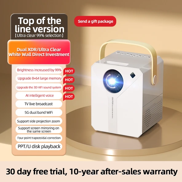 4K Ultra HD Android Projektör – Taşınabilir Ev Sineması Deneyimi - 2