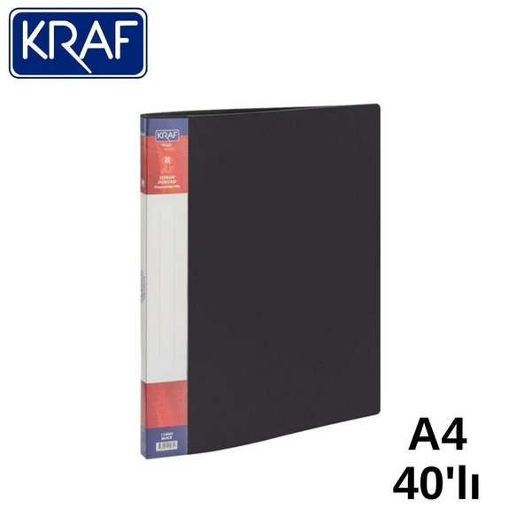 Kraf Sunum Dosyası A4 40'lı SİYAH - 2
