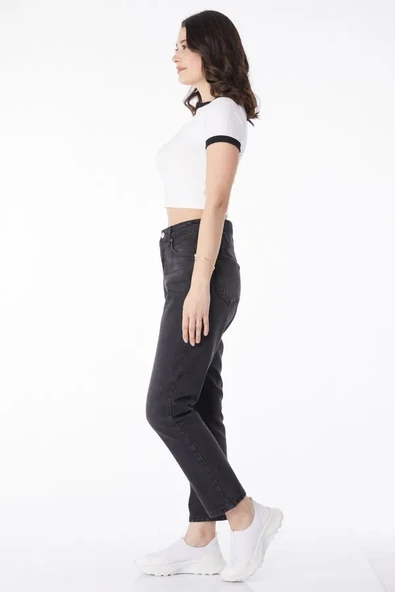 Slimfit mom jeans pantolon - 5