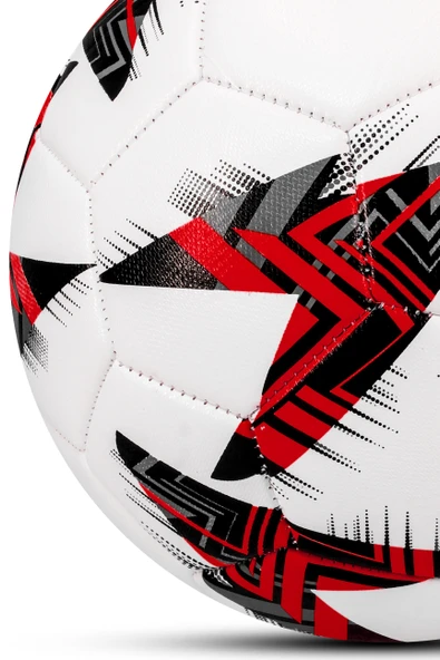 Telvesse Futbol Topu Europe Ligi Pompalı Set Dayanıklı Sert Zemin Halı Saha Futbol Topu Kırmızı 100 - 7