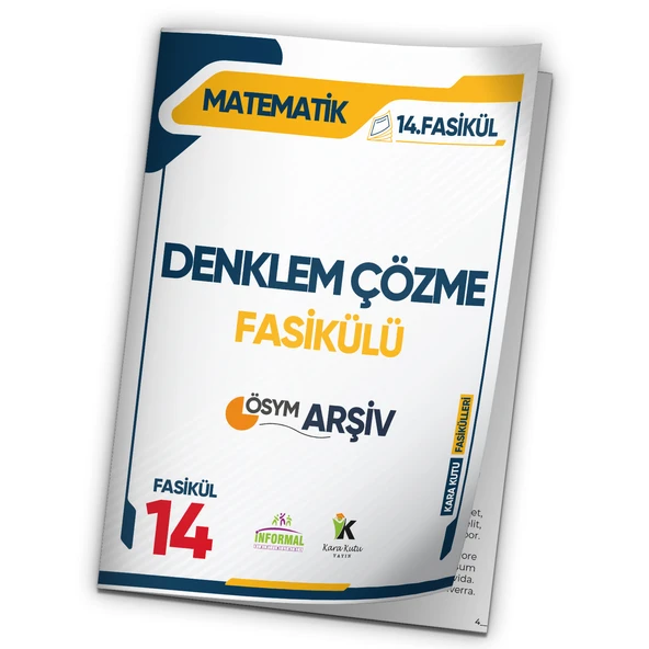 2025 TYT Matematik Kara Kutu Denklem Çözme ÖSYM Çıkmış Soru Bankası Modüler Set Çözümlü 14.Fasikülü