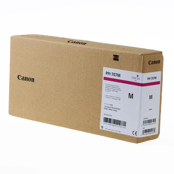 Feyza Bilişim Canon PFI-707 M (Magenta) Kırmızı Plotter Orijinal Mürekkep Kartuş 700 ml. (9823B001) ürün görseli