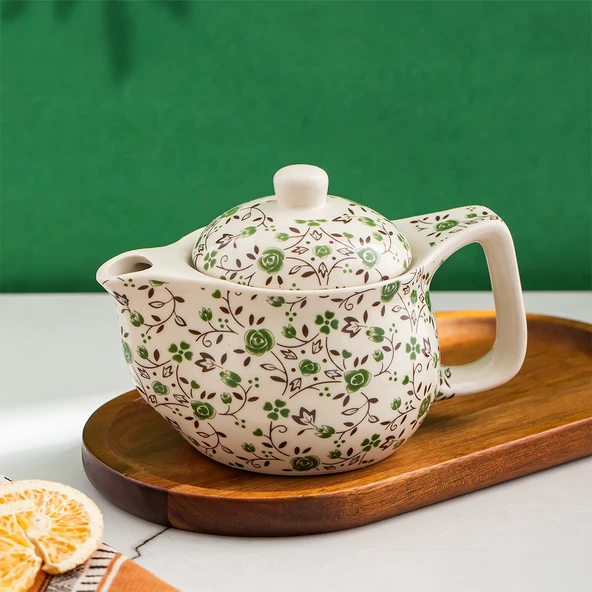 Porsima DEM-132 Isıya Dayanıklı Porselen Demlik Bitki Çayı Demliği 400 ml - Resim 2