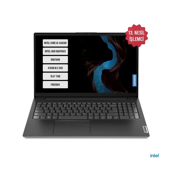 V15 G4 i5-13420H 8 GB 512 GB SSD 15.6'' FreeDos Taşınabilir Bilgisayar 83A1008XTR