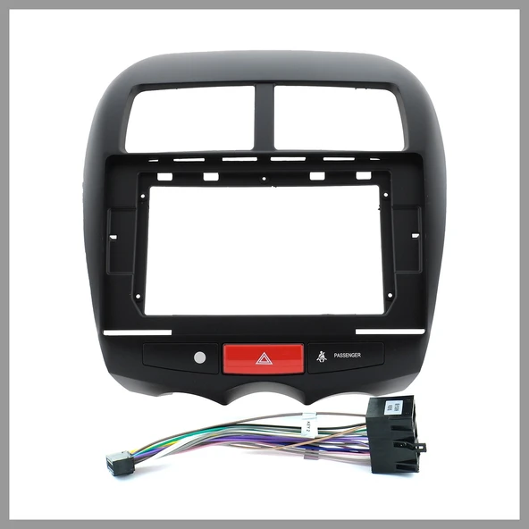 MITSUBISHI ASX 2010-2019 10,1 INC SİYAH  ANDROID MULTİMEDYA ÇERÇEVESİ - SOKET