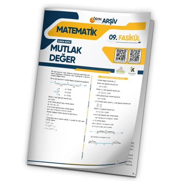 2025 TYT Matematik Kara Kutu Mutlak Değer ÖSYM Çıkmış Soru Bankası Modüler Set Çözümlü 9.Fasikülü