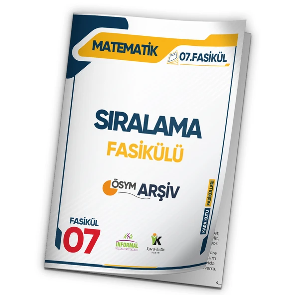 2025 YKS-TYT Matematik Kara Kutu Sıralama ÖSYM Çıkmış Soru Bankası Modüler Set Çözümlü 7.Fasikülü