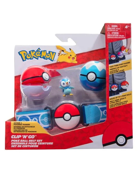 Pokemon Clip N Go Piplup Figür ve Kemer Seti PKW3159 ürün görseli