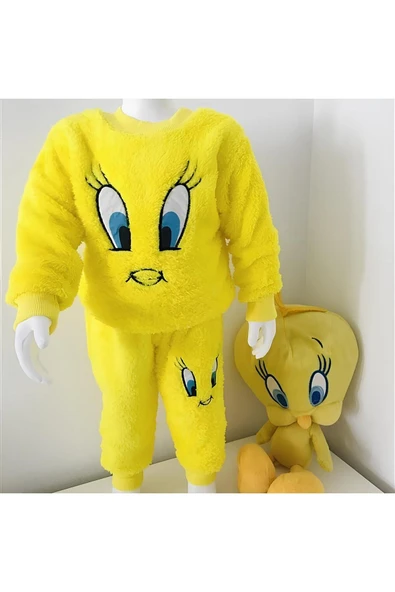 Peluş,yumoş Civciv Takım,polar Takım,kışlık Çocuk Takım,çocuk Peluş Takım - 9