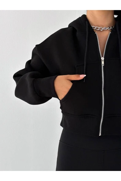 Kadın, Baskılı Üç İplik Sweatshirt - 11