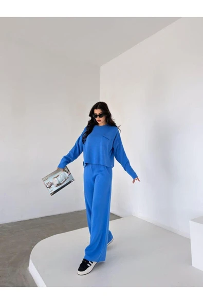 BİSİKLET YAKA OVERSIZE CEPLİ TRİKO TAKIM - 3