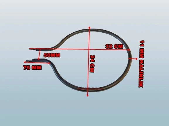 ENDER 600w Boru Fırın Rezistansı (Kalın Ampul Tip) 220v 11? DKP