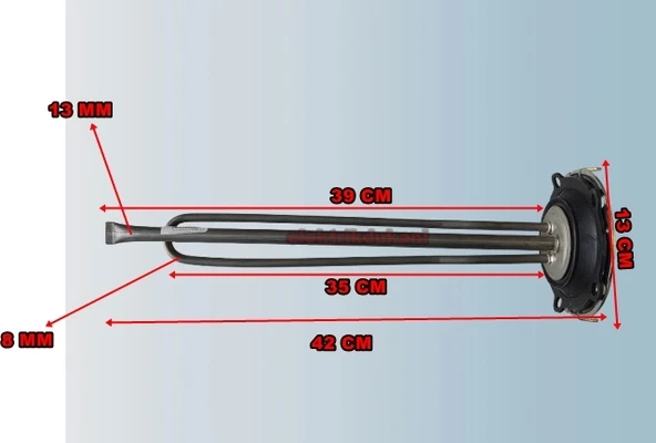 ENDER 2000w Titanium Rezistans Beş Delikli DT3 220v 8.5 ? Cr-Ni