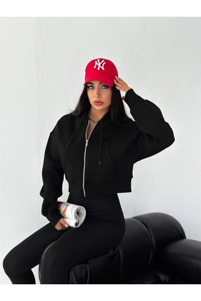 Kadın, Baskılı Üç İplik Sweatshirt - 7