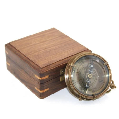 Ahşap Kutulu Pusula Model 9 ürün görseli 1