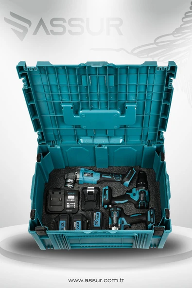 Assur 21V Akülü 6'lı Set Daire Testere Kırıcı Delici Hilti Taşlama Somun Sıkma Dekupaj Testere Akülü Vidalama - 3